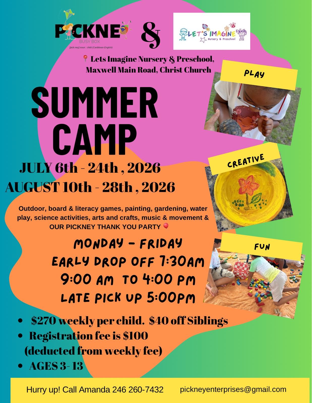 Pickney & Let's Imagine Summer Camp