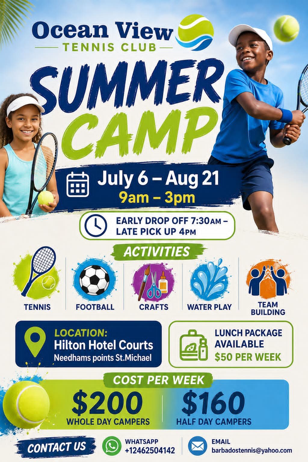 Ocean View Tennis Club Summer Camp