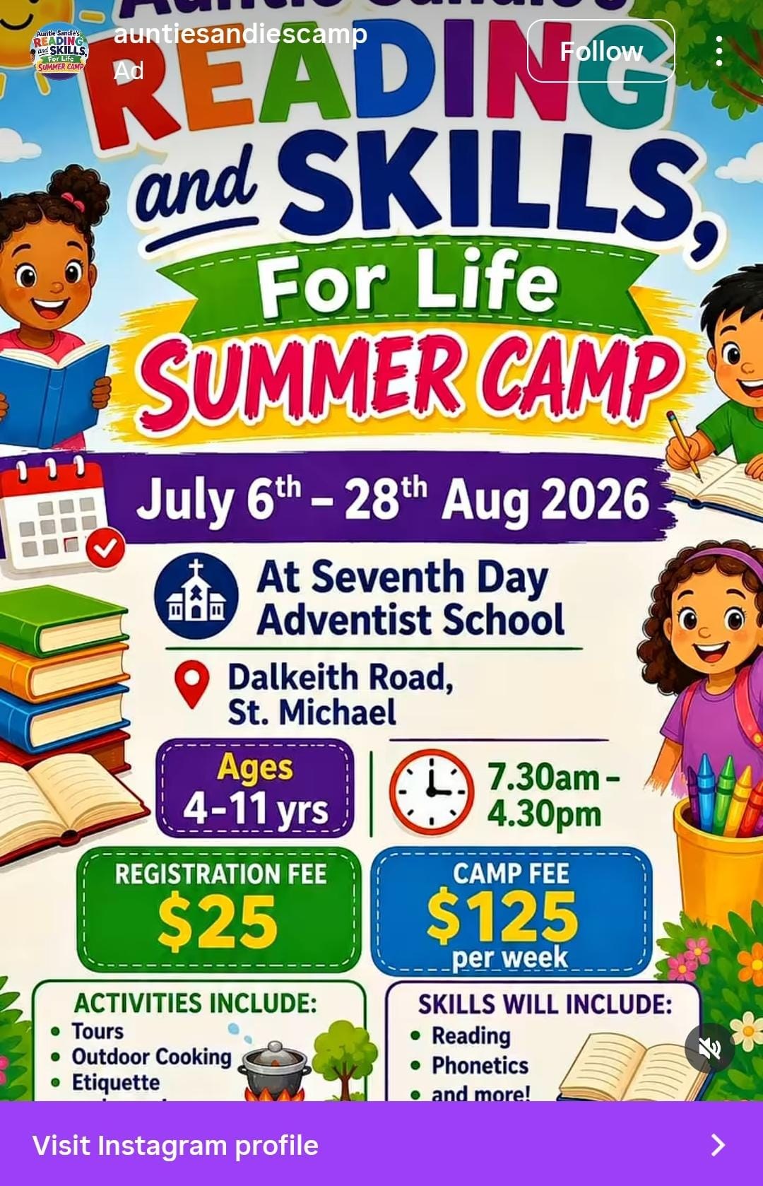 Reading and Skills for Life Camp